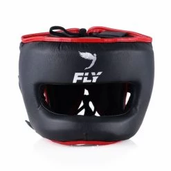 Fly Superbar Headguard -Boxing Equip Shop black red bar front