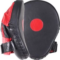Cleto Reyes Pantera Curved Strapped Focus Mitts -Boxing Equip Shop cle 1016 blackred 01 1