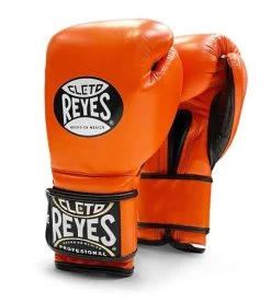 Cleto Reyes Velcro Sparring Boxing Gloves -Boxing Equip Shop cleto velcro orange