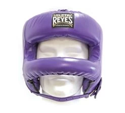 Cleto Reyes Rounded Nylon Bar Headguard -Boxing Equip Shop e387u purplefront 1 2