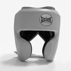 Geezers Elite Pro Headguard 2.0 15 Geezers Elite Pro Headguard 2.0 -Boxing Equip Shop elite pro headguard 2.0 front light grey