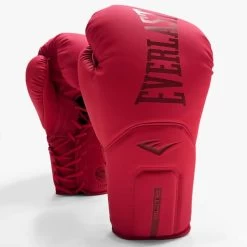 Everlast Elite 2 Training Boxing Gloves - Lace -Boxing Equip Shop ev107 red