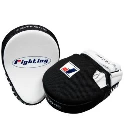 Fighting Sports Tri-Tech Curved Boxing Mitts -Boxing Equip Shop fsppm wh bk 4 1