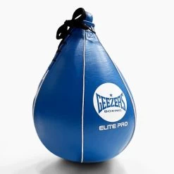 Geezers Elite Pro Leather Speedball -Boxing Equip Shop g3043 blue