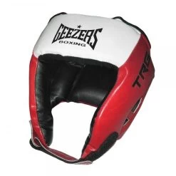 Geezers TRG Junior Training Open Face PU Headguard -Boxing Equip Shop geezers trg training open face pu headguard red 7