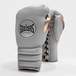 Geezers Halo Training/Sparring Boxing Gloves - Lace -Boxing Equip Shop halo live images lace grey gold