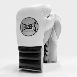 Geezers Halo Training/Sparring Boxing Gloves - Lace -Boxing Equip Shop halo live images lace white black grey
