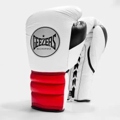 Geezers Halo Training/Sparring Boxing Gloves - Lace -Boxing Equip Shop halo live images lace white red