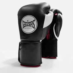 Geezers Halo Training/Sparring Boxing Gloves - Velcro -Boxing Equip Shop halo live images velcro black white red