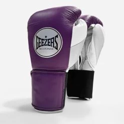 Geezers Halo Training/Sparring Boxing Gloves - Velcro -Boxing Equip Shop halo live images velcro purple