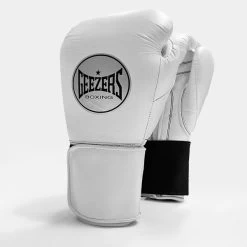 Geezers Halo Training/Sparring Boxing Gloves - Velcro -Boxing Equip Shop halo live images velcro white
