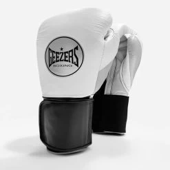 Geezers Halo Training/Sparring Boxing Gloves - Velcro -Boxing Equip Shop halo live images velcro white black silver