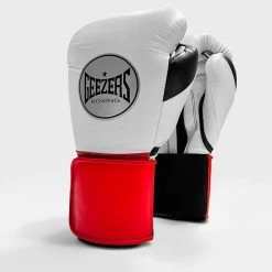 Geezers Halo Training/Sparring Boxing Gloves - Velcro -Boxing Equip Shop halo live images velcro white red black
