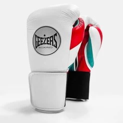 Geezers Halo Training/Sparring Boxing Gloves - Velcro -Boxing Equip Shop halo live images velcro white red green