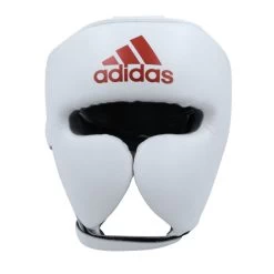 Adidas AdiStar Pro Headguard -Boxing Equip Shop head guard white red