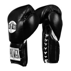 Pro Mex Pro Boxing Gloves V3.0 - Lace -Boxing Equip Shop pmtgl3 bk wh 01 3