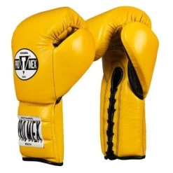 Pro Mex Pro Boxing Gloves V3.0 - Lace -Boxing Equip Shop pmtgl3 ye bk 01 3