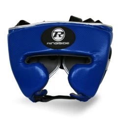 Ringside Pro Fitness Headguard -Boxing Equip Shop pu head front blue 2