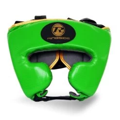 Ringside Pro Fitness Headguard -Boxing Equip Shop pu head front green