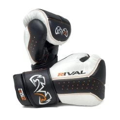 Rival RB10 Intelli-Shock Bag Boxing Gloves -Boxing Equip Shop rv115 black white 1