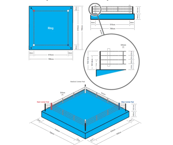Geezers IBA Spec Tournament Boxing Ring 3 Geezers IBA Spec Tournament Boxing Ring - Image 3