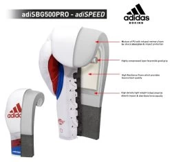Adidas AdiSpeed Boxing Gloves - Lace 14 Adidas AdiSpeed Boxing Gloves - Lace -Boxing Equip Shop speed lace specs 1