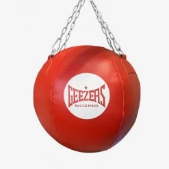 Geezers Elite Pro Leather Super Heavy Wrecking Ball -Boxing Equip Shop super heavy wrecking red