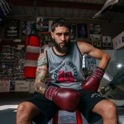 TITLE Boxing Sugar Ray Leonard Throwback Leather Bag Gloves -Boxing Equip Shop tb164 7