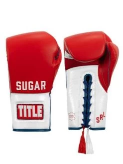 TITLE Boxing Sugar Ray Leonard Signature Leather Sparring Gloves