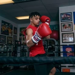 TITLE Boxing Sugar Ray Leonard Signature Leather Sparring Gloves -Boxing Equip Shop tb165 11