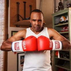 TITLE Boxing Sugar Ray Leonard Signature Leather Sparring Gloves -Boxing Equip Shop tb165 6