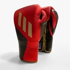 Adidas TILT 750 Pro Fight Boxing Gloves -Boxing Equip Shop tilt fight red gold black