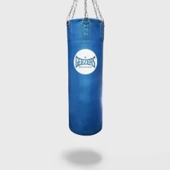 Geezers Elite Pro Impact Leather Heavy Punch Bag - 4ft 5 Geezers Elite Pro Impact Leather Heavy Punch Bag - 4ft -Boxing Equip Shop traditional heavy 4ft blue
