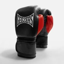 Geezers Hammer Training/Spar Boxing Gloves 2.0 - Velcro -Boxing Equip Shop velcro black red