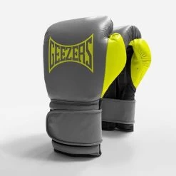 Geezers Hammer Training/Spar Boxing Gloves 2.0 - Velcro -Boxing Equip Shop velcro grey volt