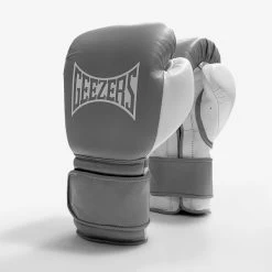 Geezers Hammer Training/Spar Boxing Gloves 2.0 - Velcro -Boxing Equip Shop velcro grey white