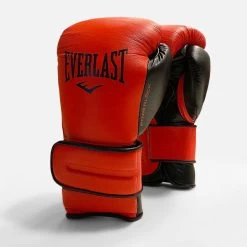 Everlast Powerlock2 Pro Training Boxing Gloves - Hook & Loop -Boxing Equip Shop velcro red