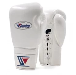 Winning MS Training Lace Boxing Gloves -Boxing Equip Shop winning lace boxing gloves white 4