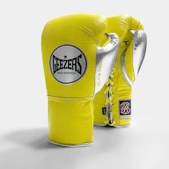 Geezers Elite Pro Fight Gloves - Special Edition 22 Geezers Elite Pro Fight Gloves - Special Edition -Boxing Equip Shop yellow silver